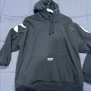 Adidas Charcoal Hoodie with White Details